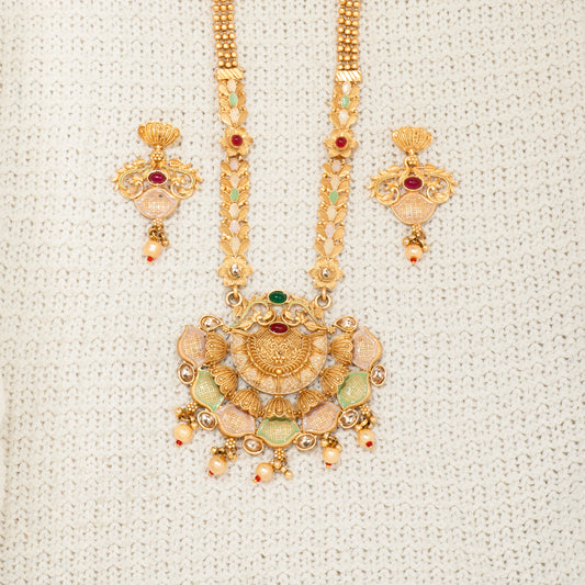 Antique Finish Pearl Drop Set